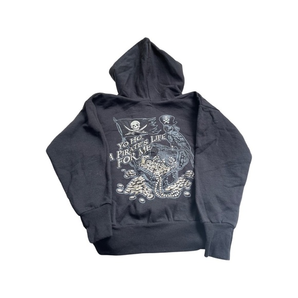 Disney Pirates Of The Caribbean youth Small Zip Hoodie With Graphics color black - Picture 2 of 6